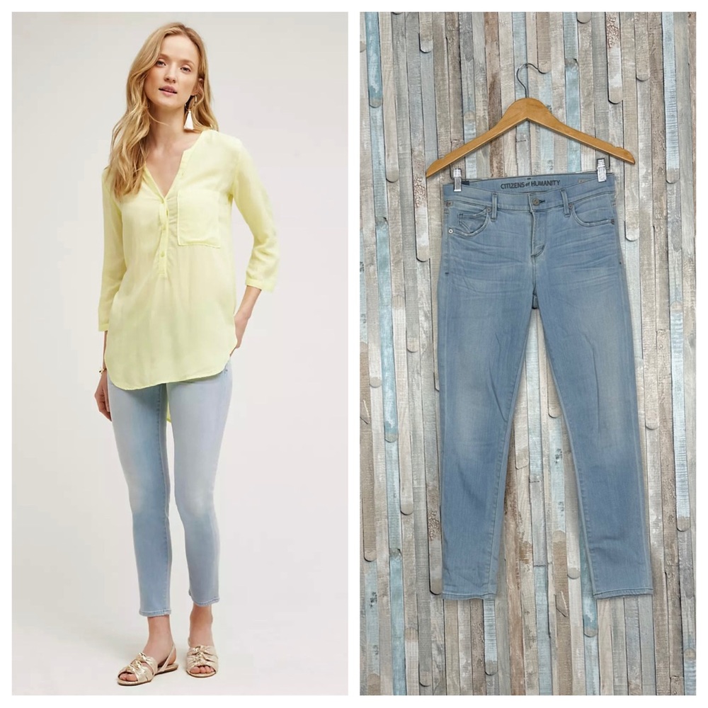 Citizens of Humanity 26 Light Dusted Avedon Skinny Ankle Jeans Anthropologie